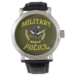 Militärpolizei-Schädel-w gekreuzte Armbanduhr