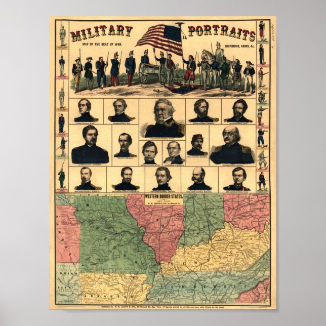Militärportraits an der Grenze zum zivilen Krieg 1 Poster (Vorne)