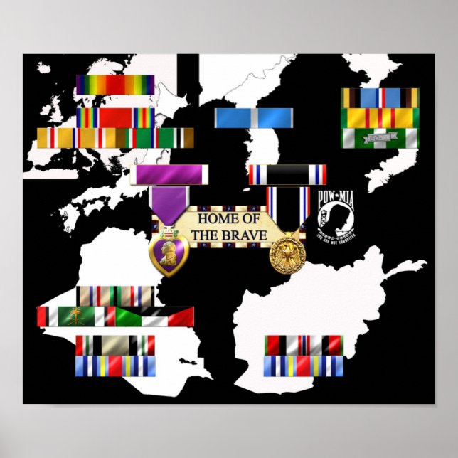 Militärribbons Poster (Vorne)