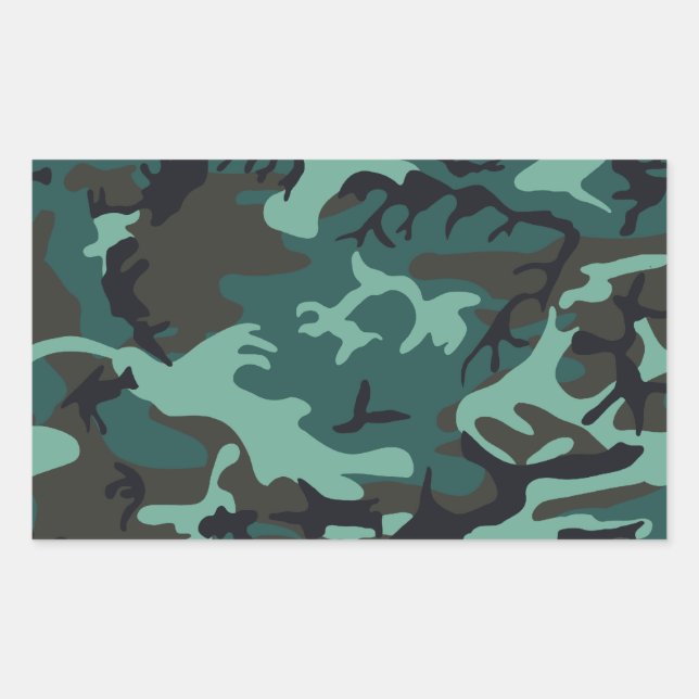 Militärsticker Rechteckiger Aufkleber (Vorderseite)