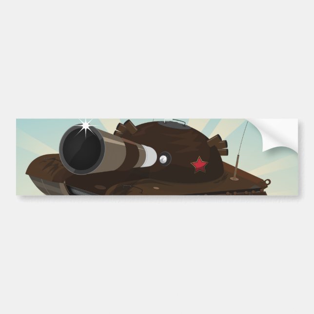 Militärtank Autoaufkleber (Vorne)