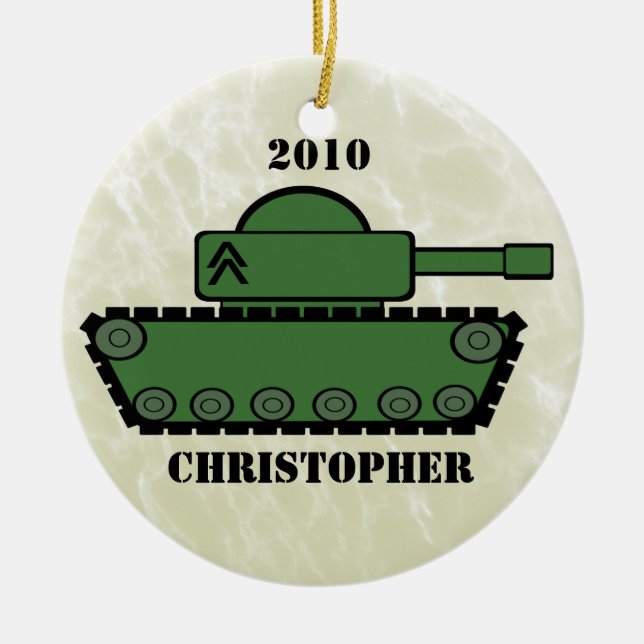 Militärtank Keramikornament (Vorne)