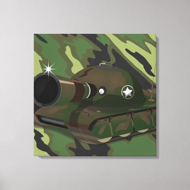 Militärtank Leinwanddruck (Vorderseite)