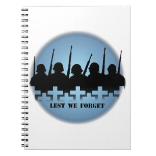 Militärtribute-Notebook, damit wir Bücher vergesse