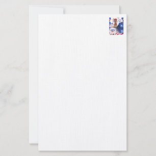 Militärüferin Weimaraner Stationery Briefpapier