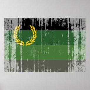 MILITÄRUNIFORM-STOLZFANHN POSTER