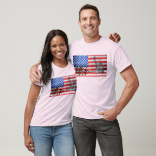Militärunterstützung US-amerikanisches Flag-Shirt T-Shirt