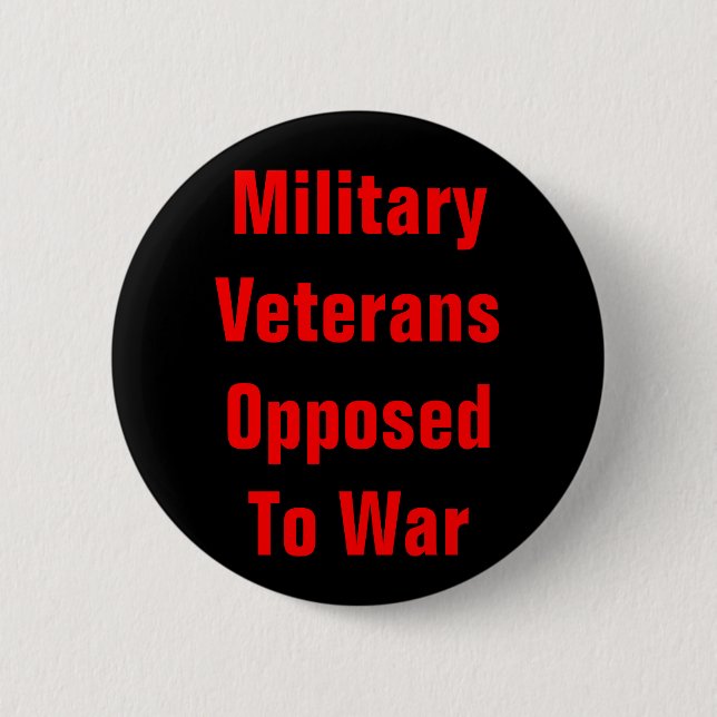 Militärveterane zum Krieg entgegengesetzt Button (Vorderseite)