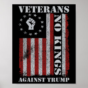 Militärveteranen protestieren USA-Flagge Keine Kön Poster