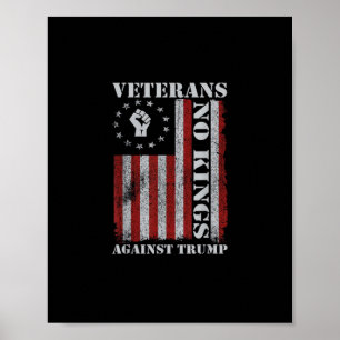Militärveteranen protestieren USA-Flagge Keine Kön Poster