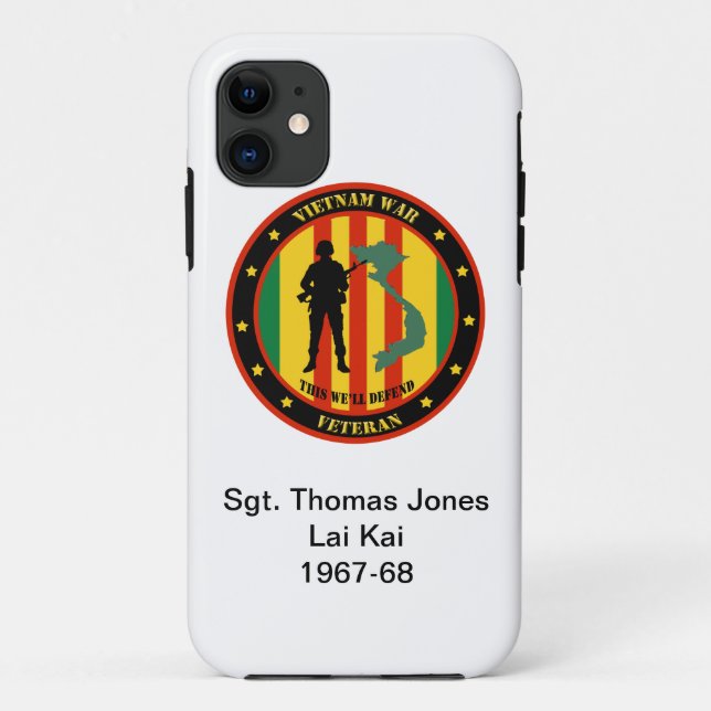 MilitärVietnamkrieg-Veteran kundenspezifischer Case-Mate iPhone Hülle (Rückseite)