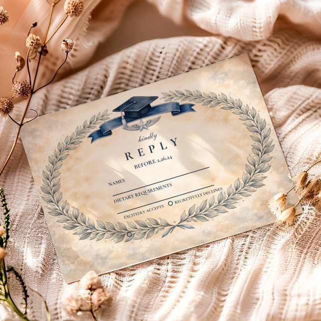 Military Air Force Graduation Theme RSVP Karte (Von Creator hochgeladen)