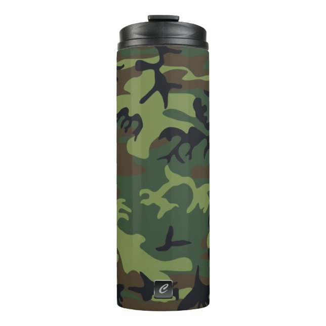 Military Camouflage monogrammed Thermal Tumbler Thermosbecher (Vorderseite)