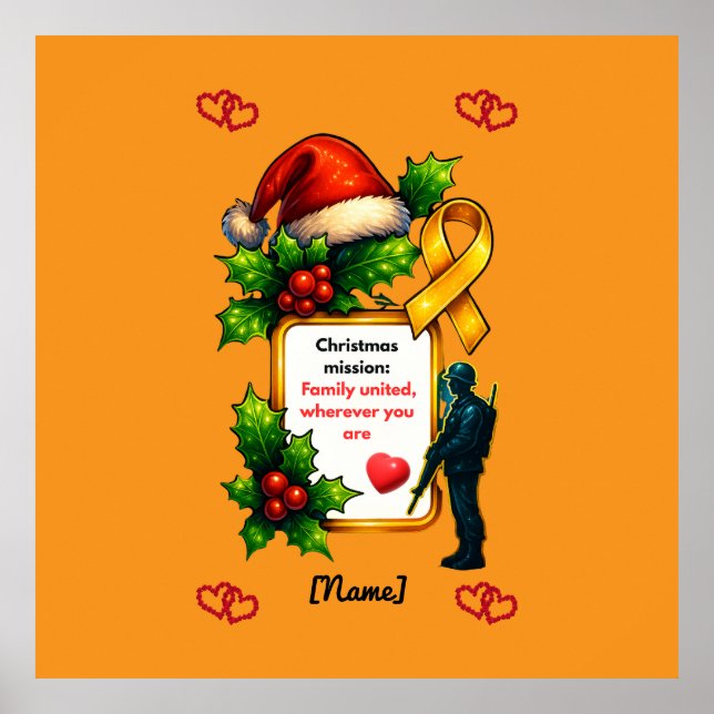 Military Christmas Family Matching – Christ Poster (Vorne)
