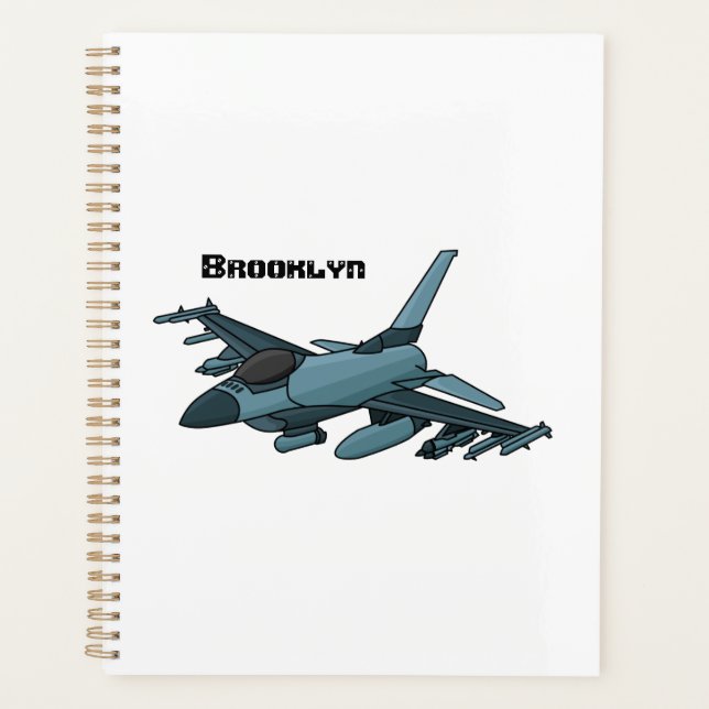 Military Fighter Jet Plane Cartoon Planer (Vorderseite)
