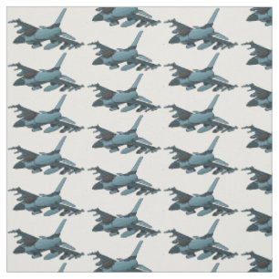 Military Fighter Jet Plane Cartoon Stoff
