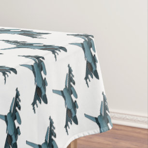 Military Fighter Jet Plane Cartoon Tischdecke