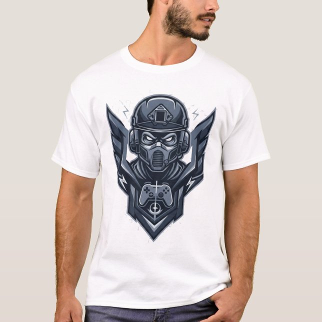 Military Gamer Emblem T-Shirt (Devant)
