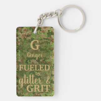 Military Green Camouflage Glitter Camo Name