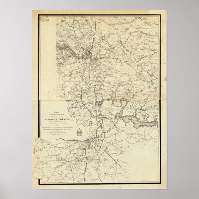 Military Map of the United States Poster (Vorne)