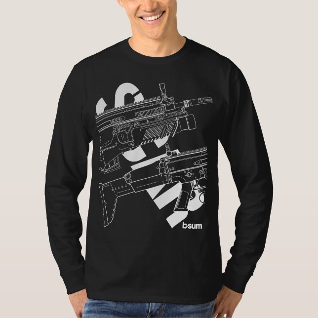 military t-shirts FN SCAR Assault Rifle (Devant)