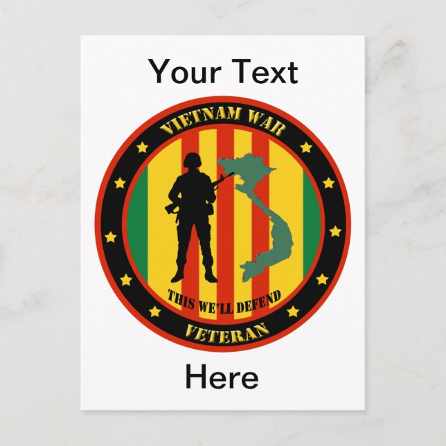 Military Vietnam Veteran Custom Postcard Postkarte (Vorderseite)