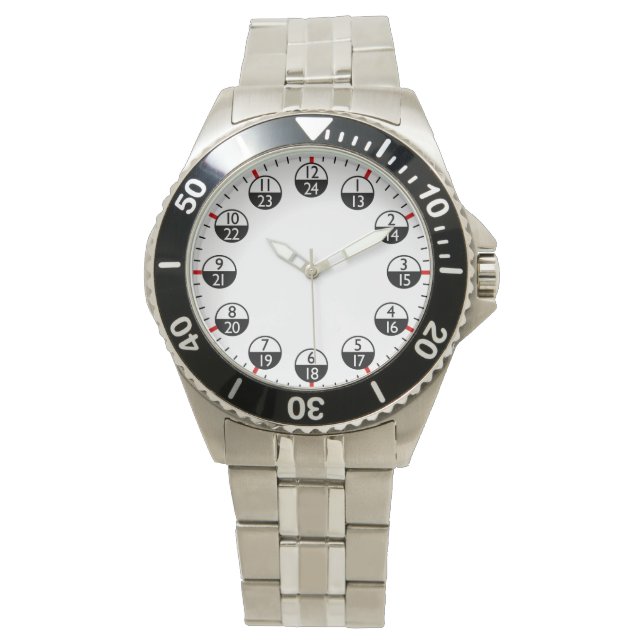 Militärzeit 24 Stunden Armbanduhr (Vorderseite)