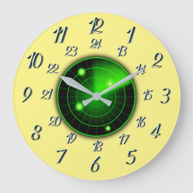 Militärzeit des Radars Große Wanduhr (Vorderseite)