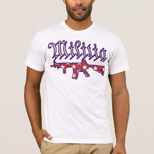 Militia-Erklärung Tee, Patriotisches Amerika-Shirt T-Shirt