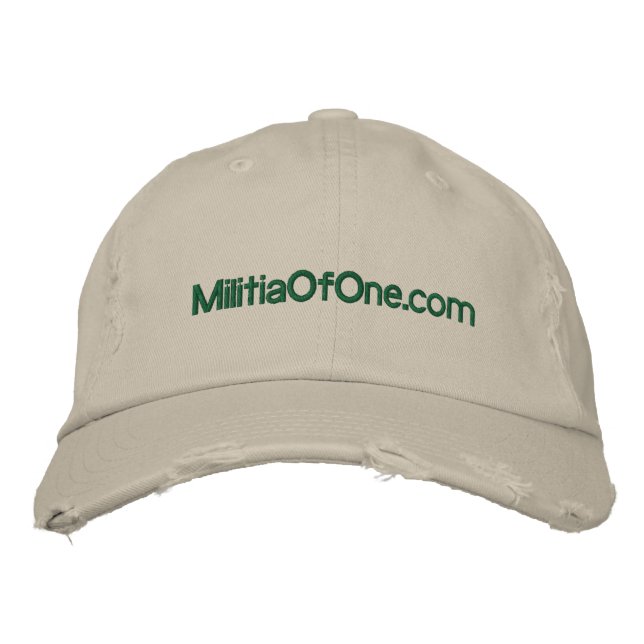 MilitiaOfOne.com Hat Bestickte Baseballkappe (Vorderseite)