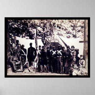 Miliz-Truppen in Arlington, VA 1861 Poster