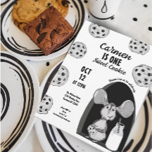 Milk and Cookies Mouse Sweet First Birthday