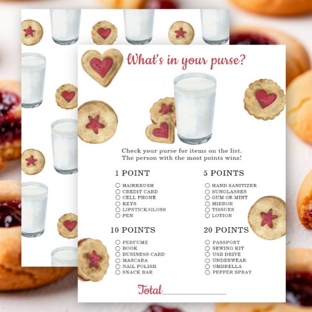 Milk baby shower What's in your purse game (Von Creator hochgeladen)