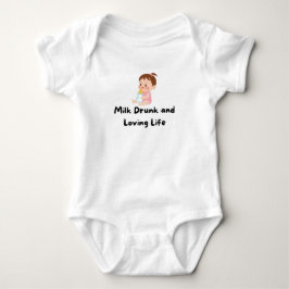 👶 "Milk Betrunken and Love Life" Baby T-Shirt 🍼  Strampler