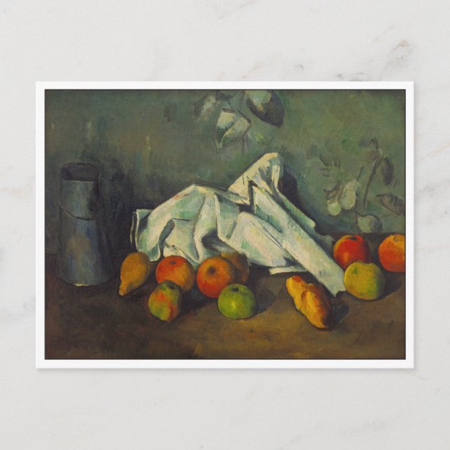 Milk Can and Apples von Cezanne Postkarte (Vorderseite)