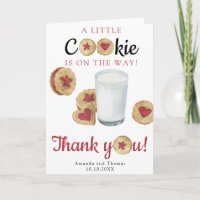 Milk & Cookies Babyparty - Danke Karte