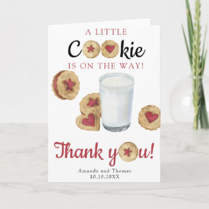 Milk & Cookies Babyparty - Danke Karte