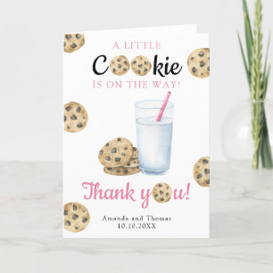 Milk & Cookies Babyparty - Danke Karte