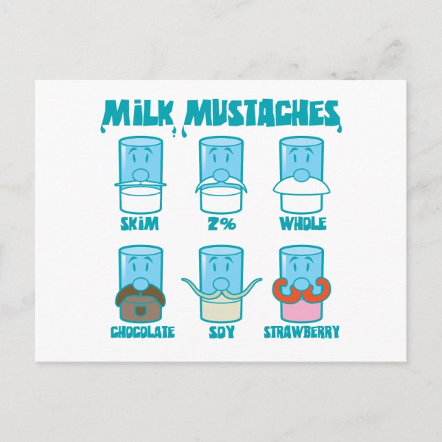 Milk Mustaches Postkarte (Vorderseite)