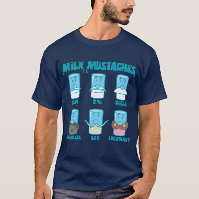 Milk Mustaches T-Shirt (Vorderseite)