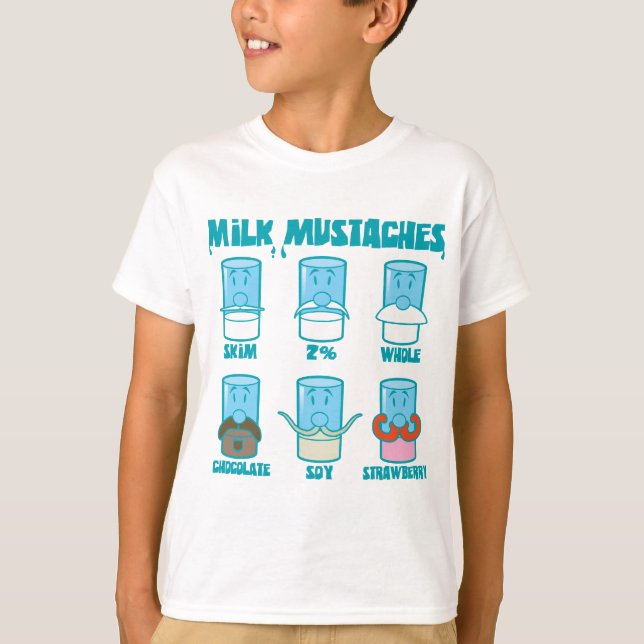 Milk Mustaches T-Shirt (Vorderseite)