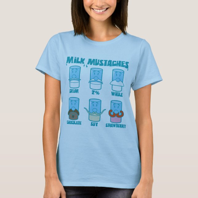 Milk Mustaches T-Shirt (Vorderseite)