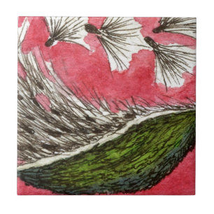 "Milk Weed Pod" Kitchen Garden Keramik Tile Fliese