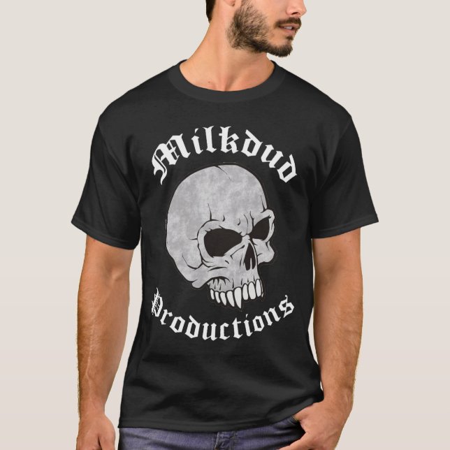 Milkdud Produktions-Schädel T-Shirt (Vorderseite)