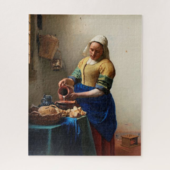 Milkmaid Kitchen Maid von Johannes Vermeer (Vertikal)