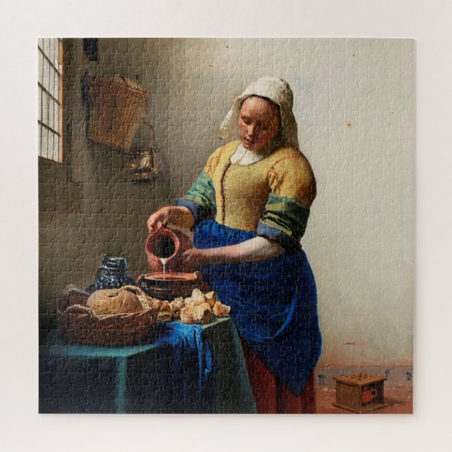 Milkmaid Kitchen Maid von Johannes Vermeer (Vertikal)
