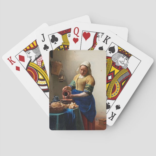 Milkmaid Kitchen Maid von Johannes Vermeer Spielkarten (Rückseite)