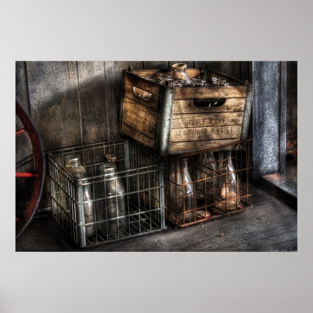 Milkman - Flaschen in Schachteln Poster (Vorne)
