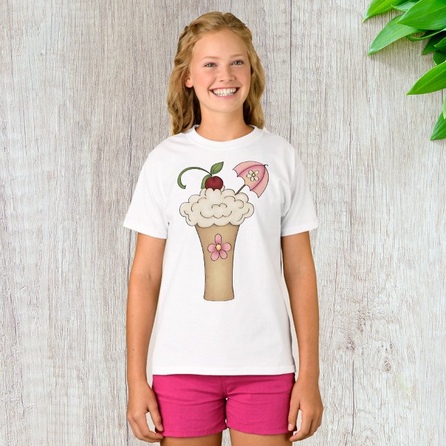 Milkshake Avec Un T-shirt Filles Parapluie (Créateur téléchargé)