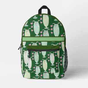 Milkshake Fun Mint Cartoon Retro Muster Niedlich F Bedruckter Rucksack